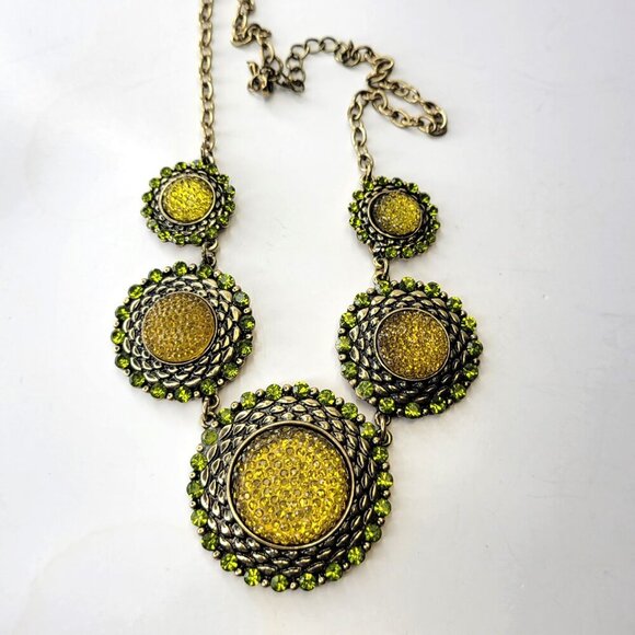Lime Green Statement Choker Necklace - Picture 2 of 13